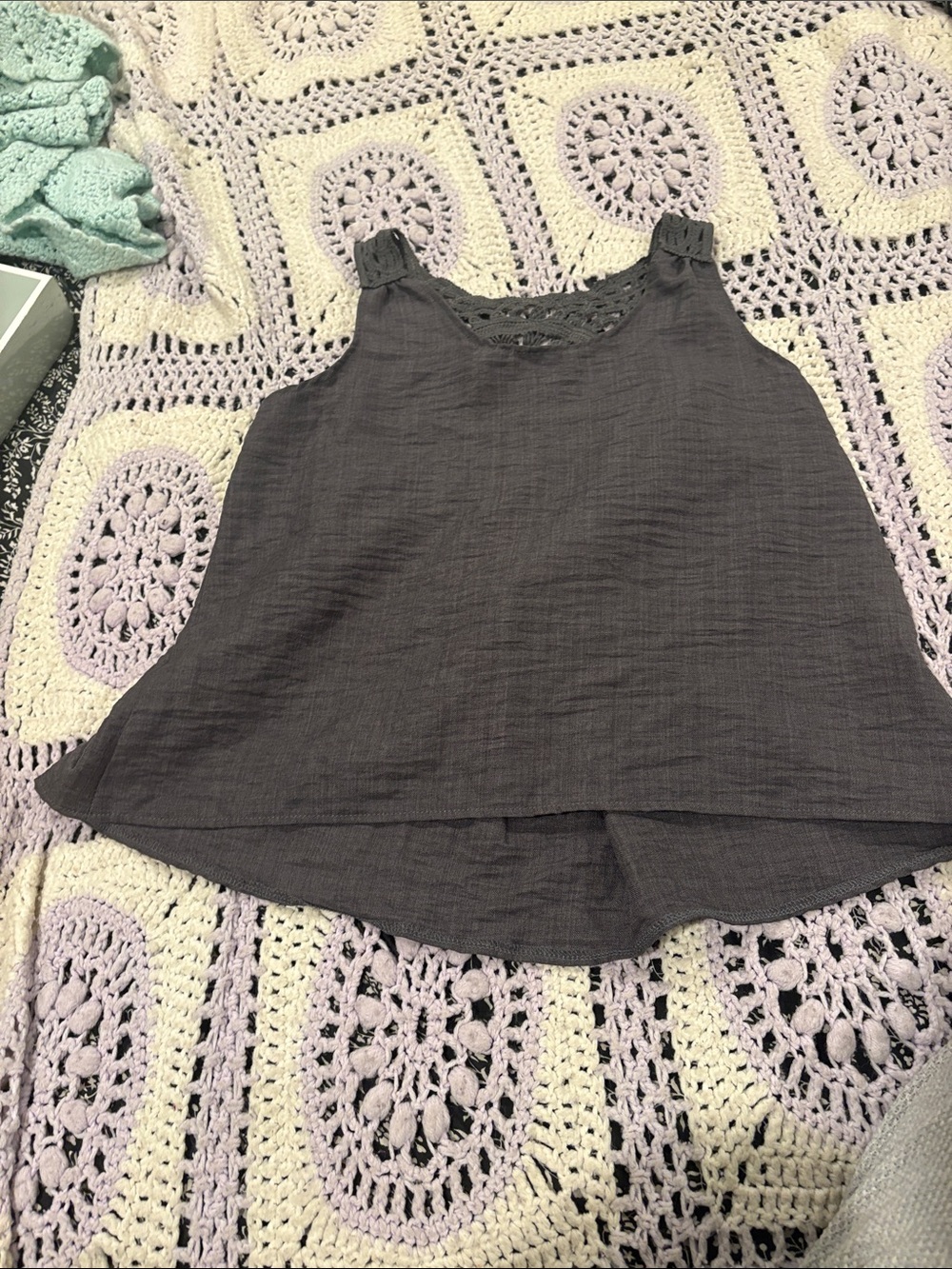 Women’s Charcoal Sleeveless Layered Tank Top